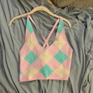 Colorful cropped tank top